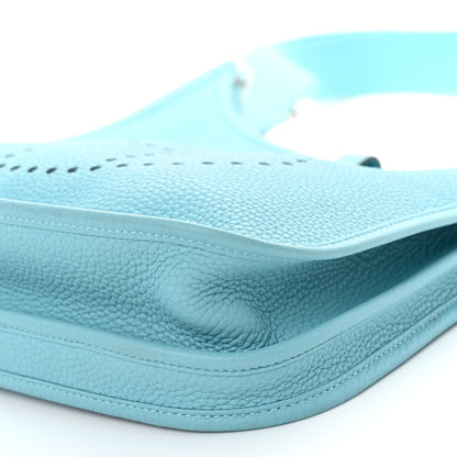 Hermes Taurillon Clemence Evelyne III PM Bleu Atoll 9 of 9