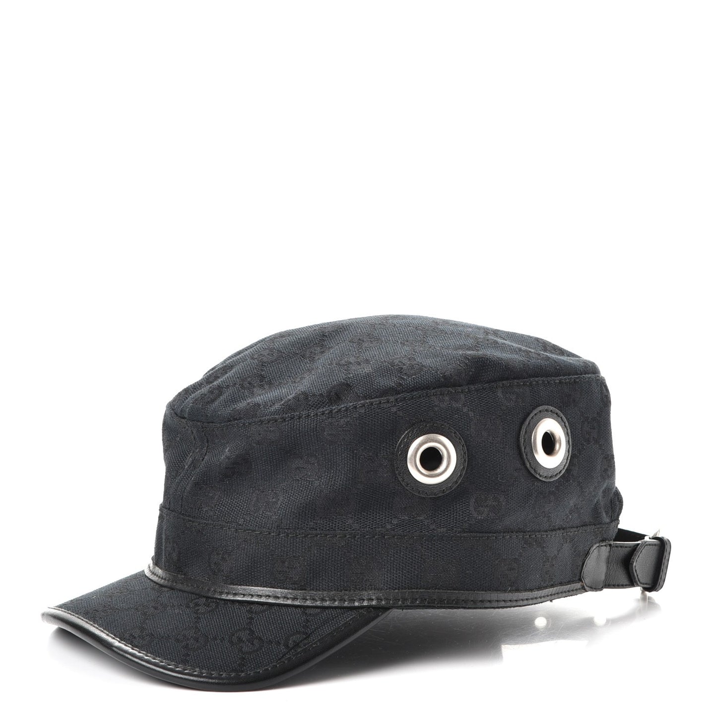 Monogram Military Horsebit Buckle Cap S Black