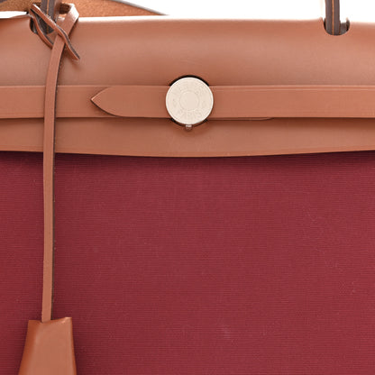 Hermes Vache Hunter Toile Herbag Zip 31 PM Rubis 9 of 15