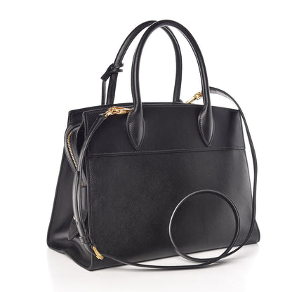 Prada Saffiano City Calfskin Medium Esplanade Tote Black 3 of 9