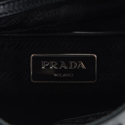 Prada Soft Calf Flat Messenger Bag Black 6 of 6