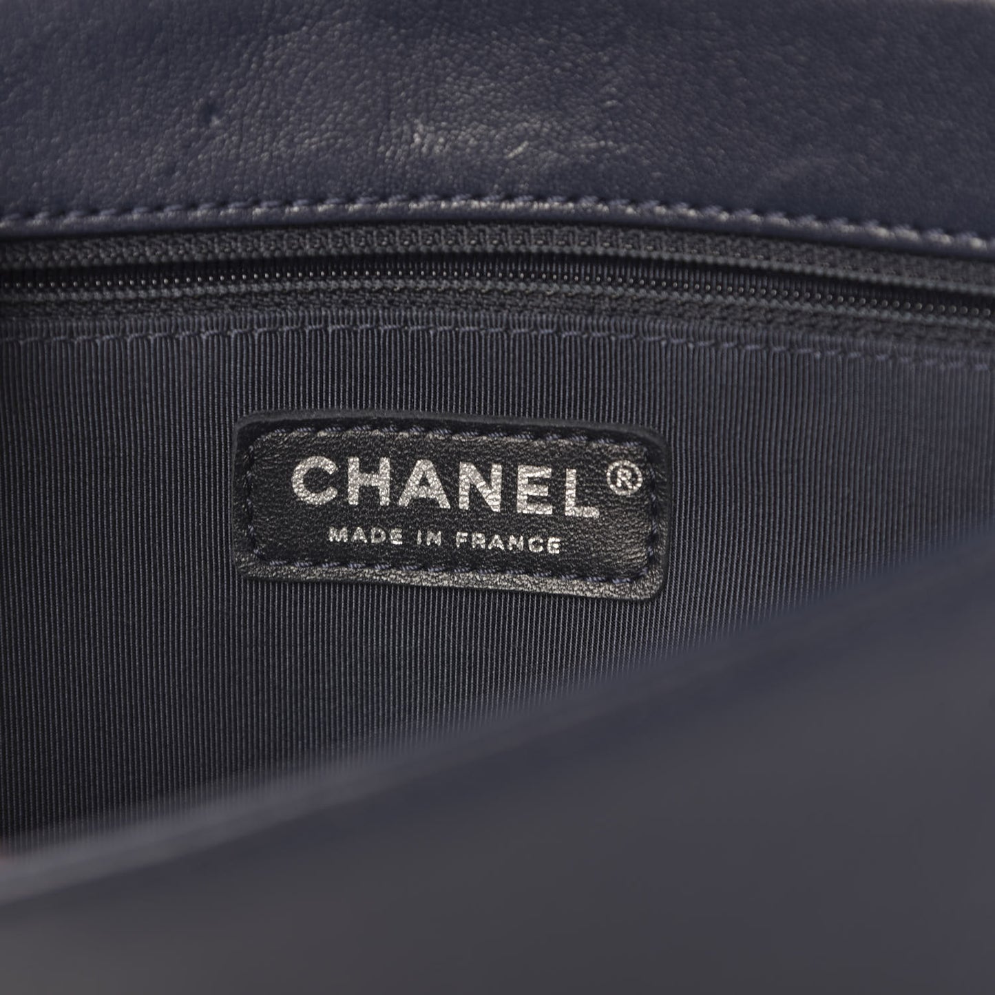 Sheepskin Quilted Medium Vintage Mademoiselle Flap Dark Navy