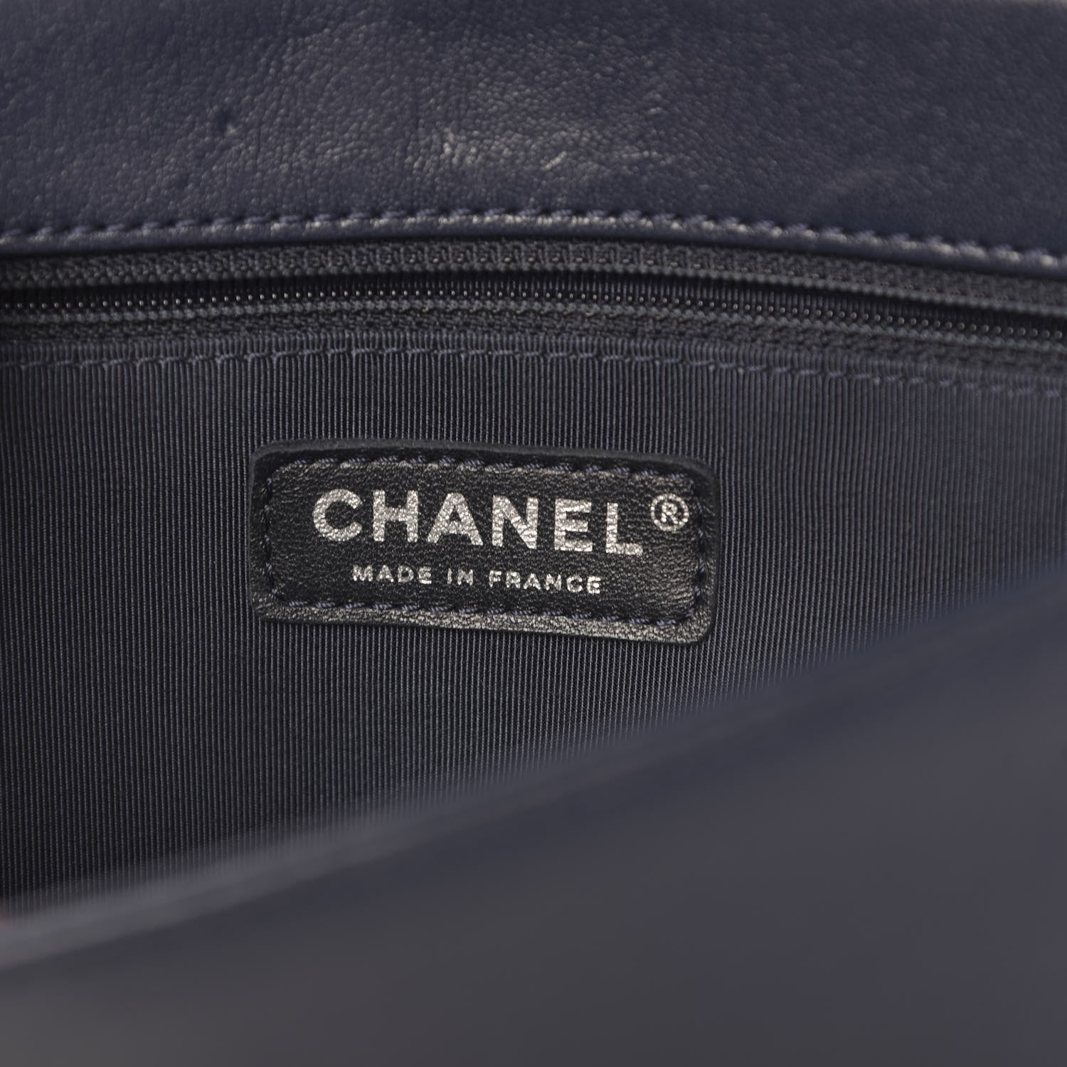 Chanel Sheepskin Quilted Medium Vintage Mademoiselle Flap Dark Navy 6 of 18