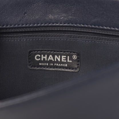 Chanel Sheepskin Quilted Medium Vintage Mademoiselle Flap Dark Navy 6 of 18