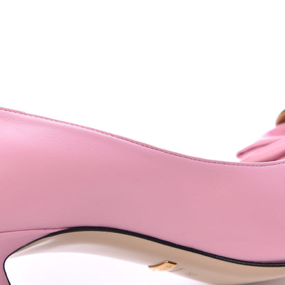 Gucci Nappa Queen Margaret Mid Heel Pumps 41 and 41.5 Sugar Pink 13 of 15
