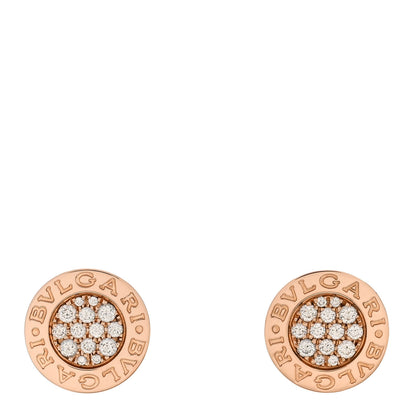 Bulgari 18K Rose Gold Diamond BVLGARI BVLGARI Stud Earrings 1 of 4