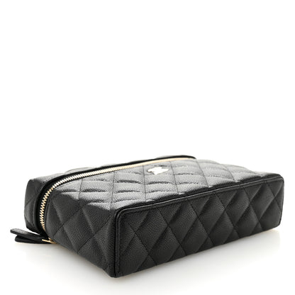 Chanel Caviar Quilted Top Handle Slim Vanity With Chain Black 4 of 11