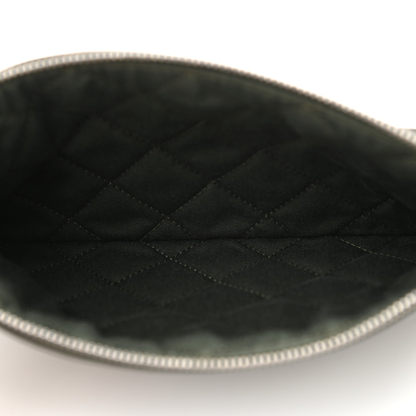 Shiny Calfskin Quilted Chanel 22 Khaki