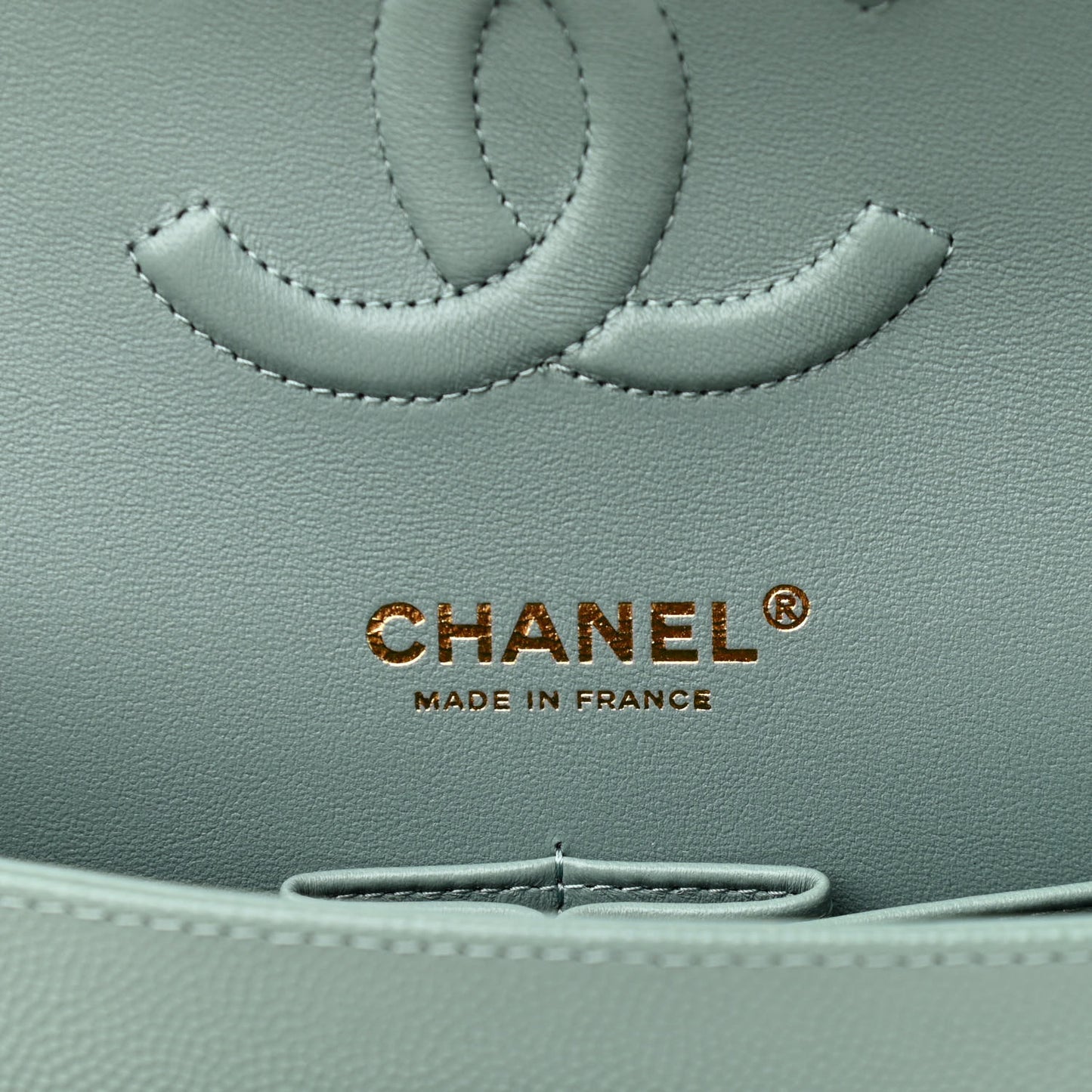 Caviar Quilted Medium Double Flap Green