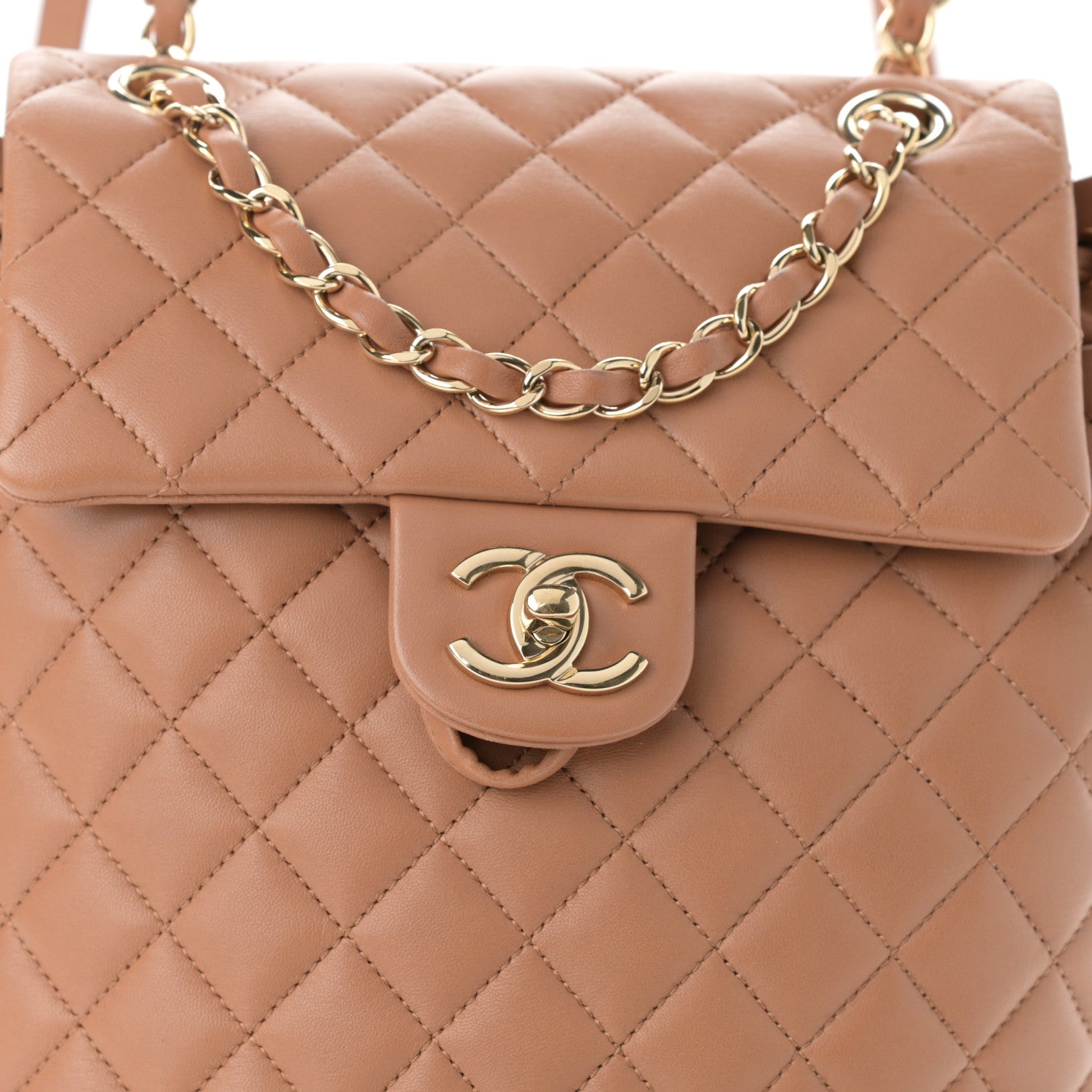 Chanel Lambskin Quilted Small Urban Spirit Backpack Brown 8 of 13