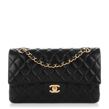 Chanel Lambskin Quilted Medium Double Flap Black 1 of 8