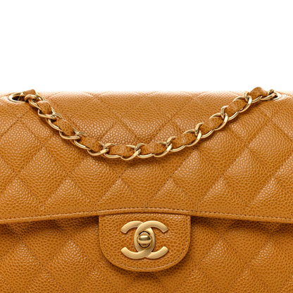 Chanel Caviar Quilted Small Double Flap Yellow 5 of 12