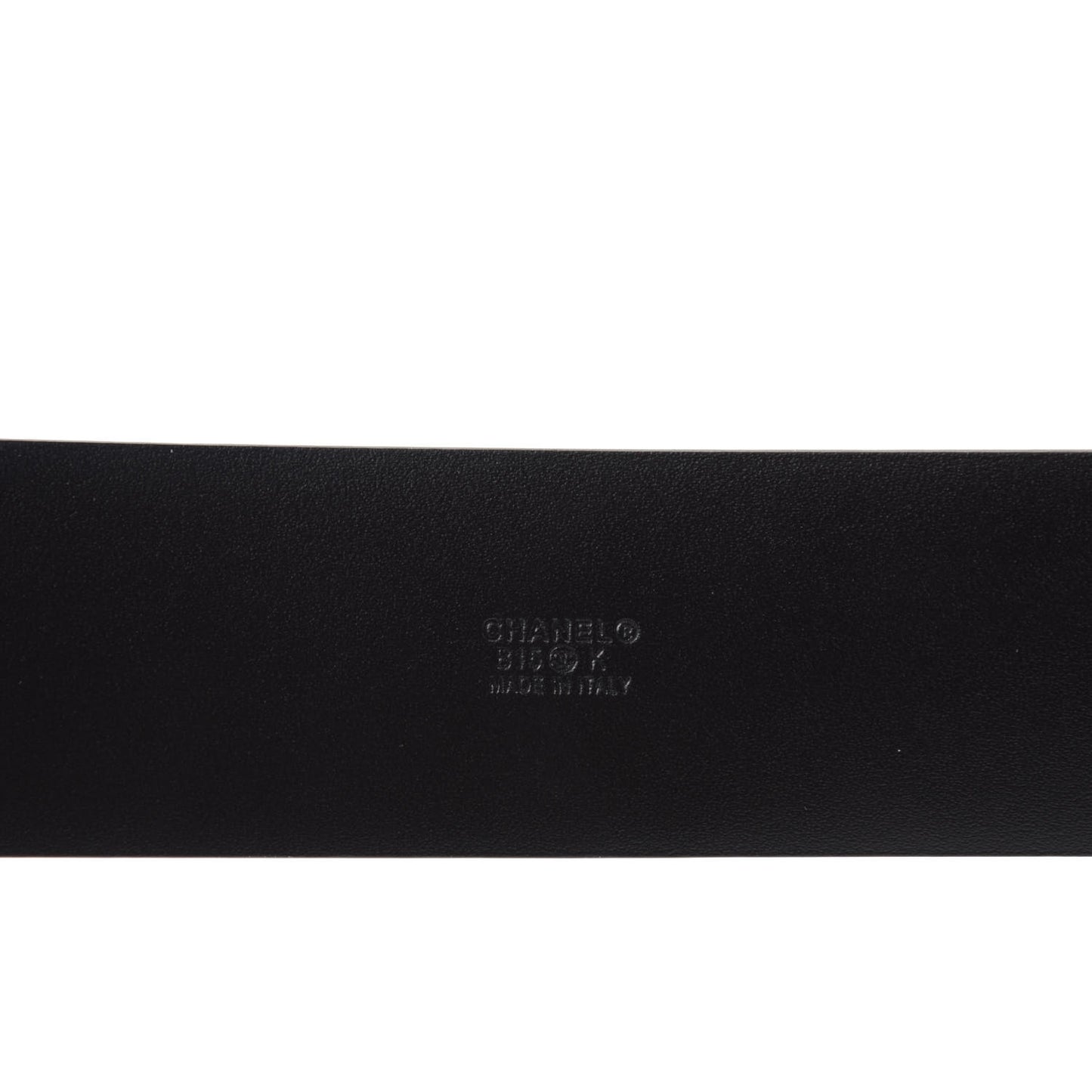 Calfskin Pearl Poured Glass CC Belt 70 28 Black