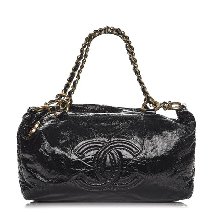 Chanel Vinyl Medium Rock and Chain Bowler Black 1 of 8