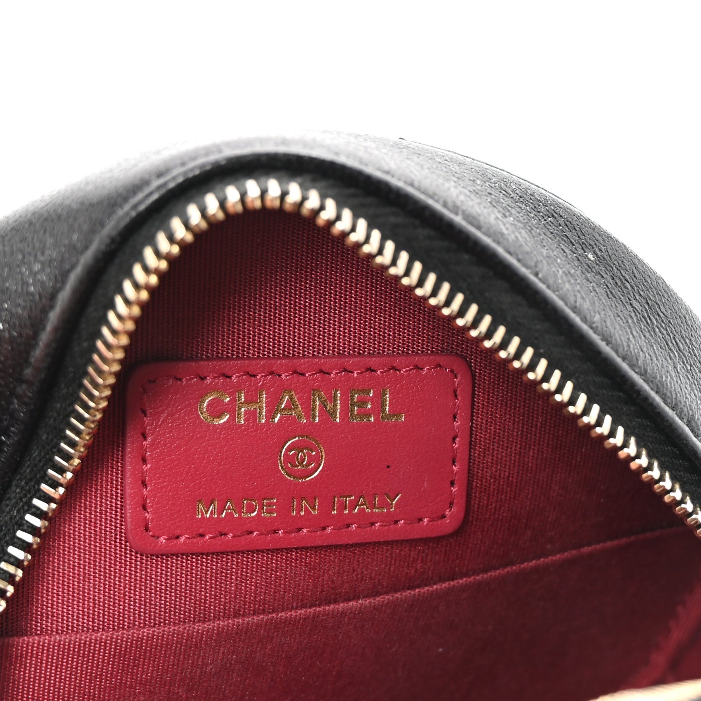 Lambskin Quilted Chanel 19 Round Clutch With Chain Black
