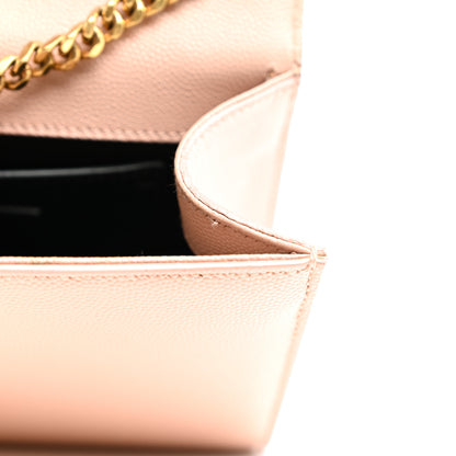 Saint Laurent Grain De Poudre Small Monogram Kate Satchel Pale Blush 11 of 11