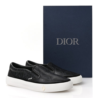 Christian Dior Canvas CD Diamond Mens Slip On Sneakers 45 Black 9 of 10