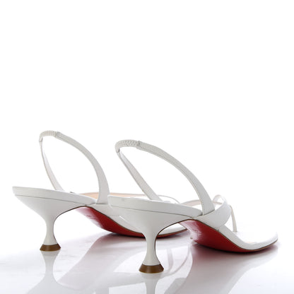 Christian Louboutin Kid Taralita 55 Thong Sandals 40.5 White 4 of 9