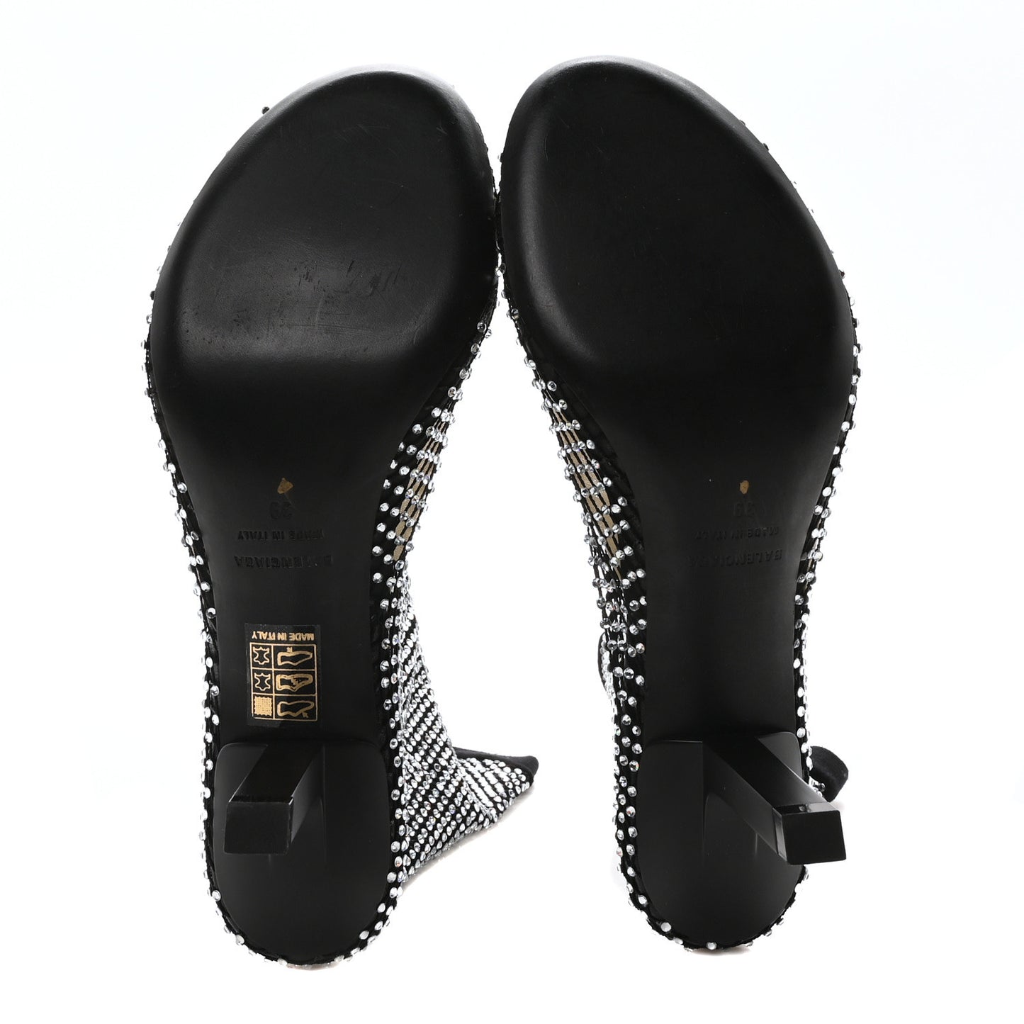 Fishnet Strass Embroidered 110mm Pumps 39 Black