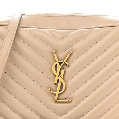Saint Laurent Calfskin Matelasse Monogram Lou Camera Bag Dark Latte 7 of 12