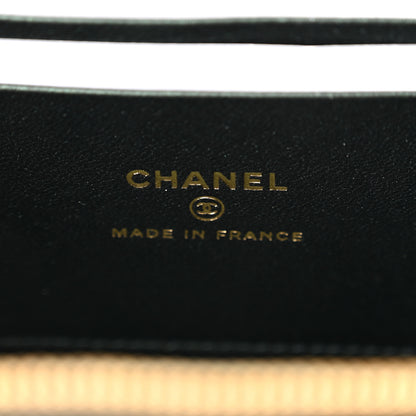 Chanel Iridescent Lambskin Quilted Small Top Handle Vanity Case With Chain Dark Green 6 of 11