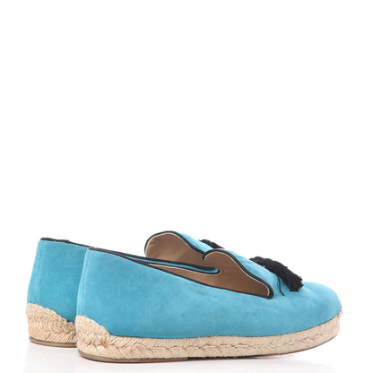 Christian Louboutin Suede Spanish Cheetah Flat Espadrilles 40 Riviera 4 of 7