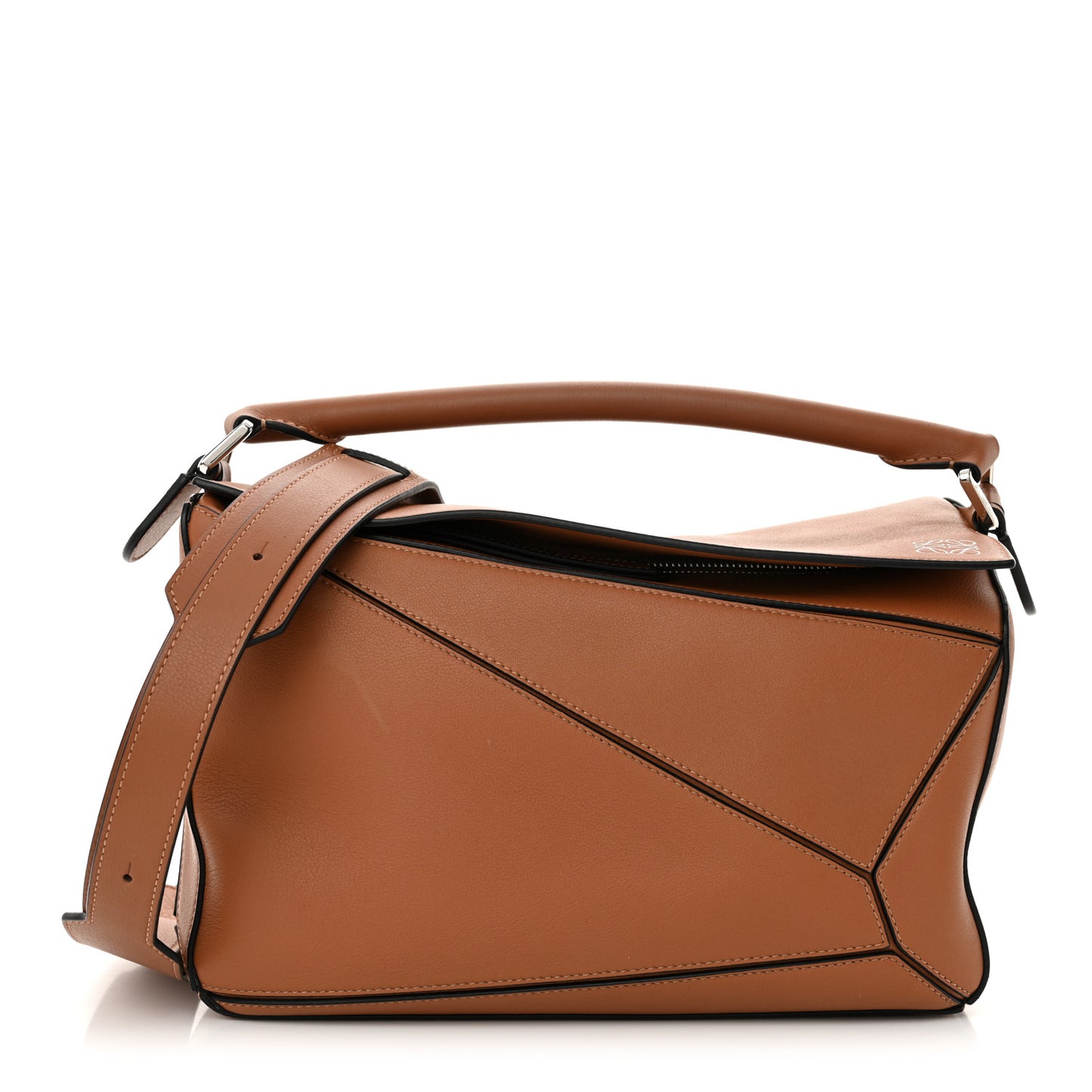 Calfskin Medium Puzzle Bag Tan