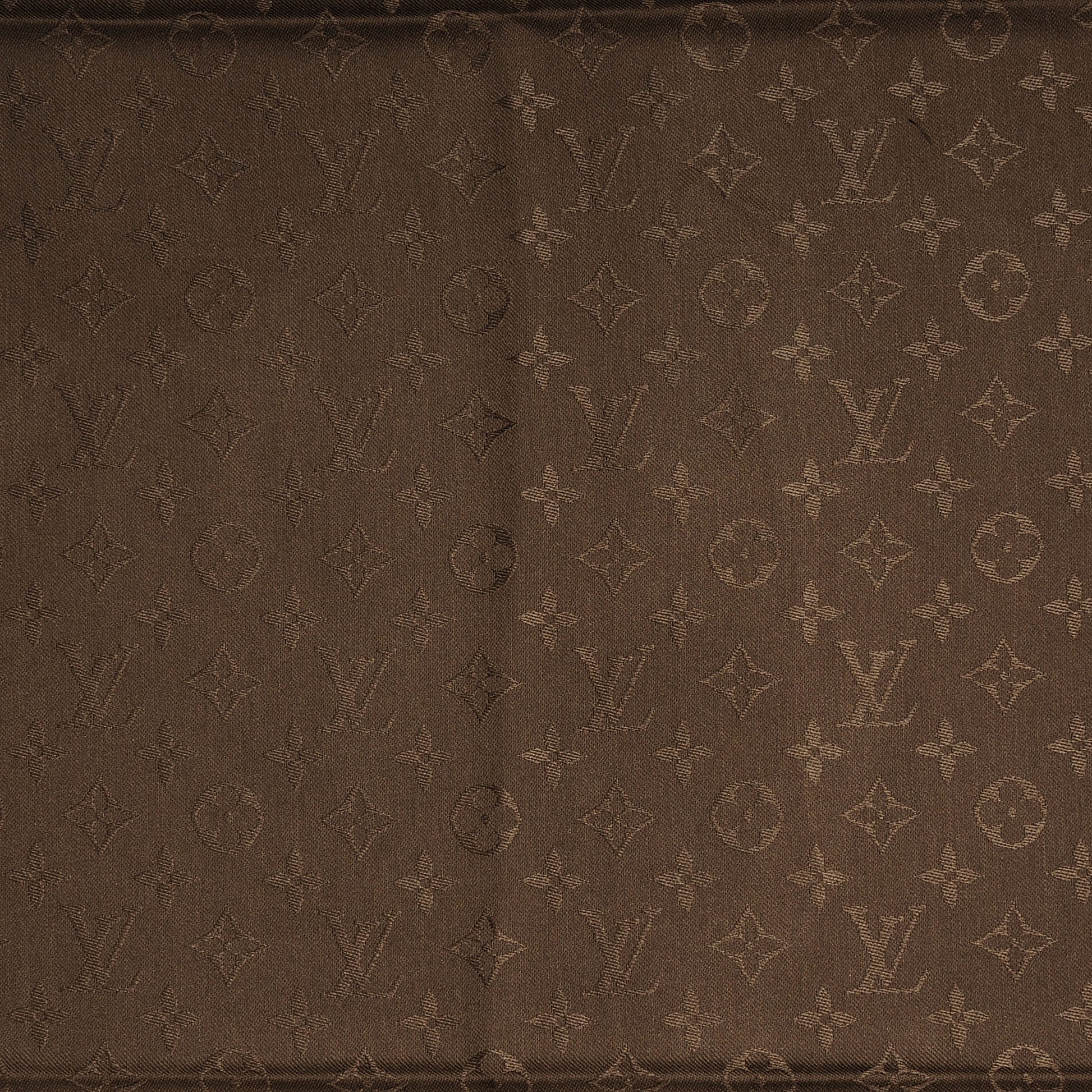 Louis Vuitton Wool Silk Monogram Shawl Chocolate 4 of 5