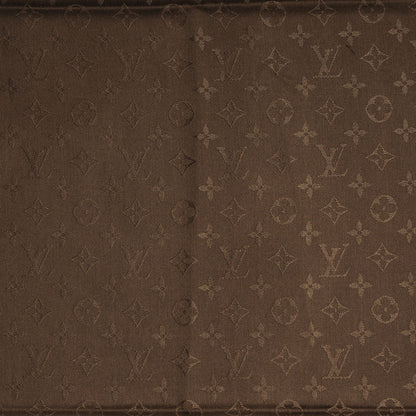 Louis Vuitton Wool Silk Monogram Shawl Chocolate 4 of 5