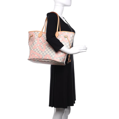 Louis Vuitton Damier Azur Tahitienne Neverfull MM 2 of 13