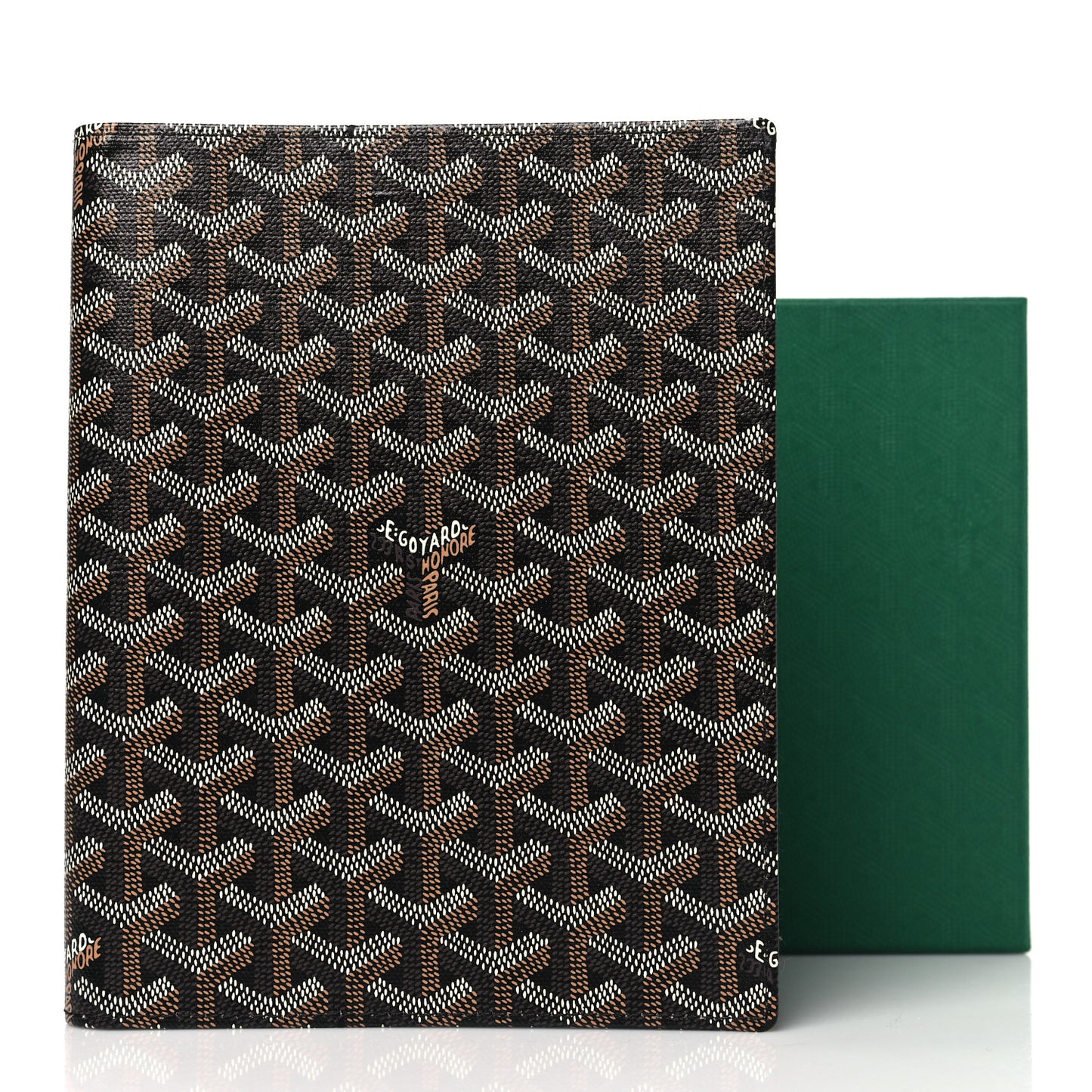 Goyardine Agenda Cover Black Gold