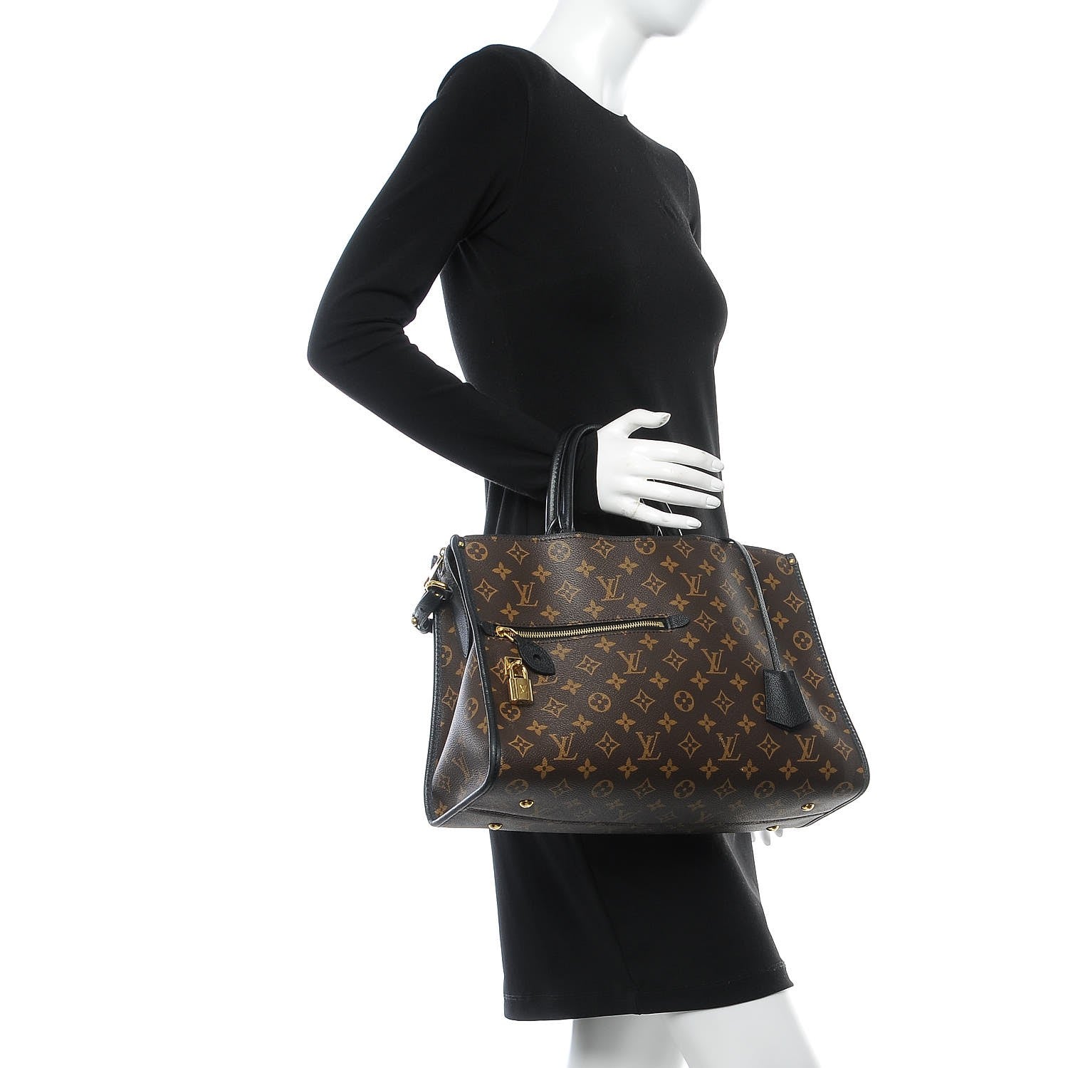 Louis Vuitton Monogram Popincourt MM Black 3 of 9