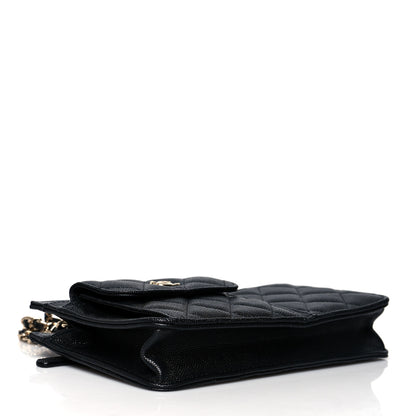 Chanel Caviar Quilted In & Out Chain Wallet Black 3 of 11