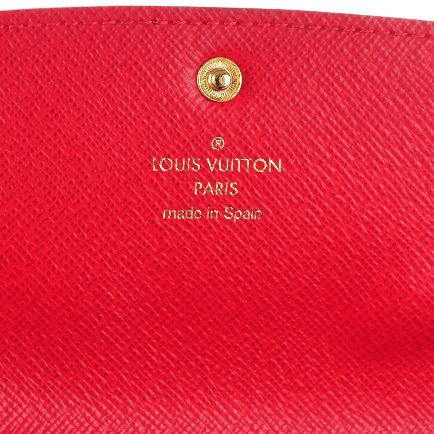 Damier Ebene Emilie Wallet Red