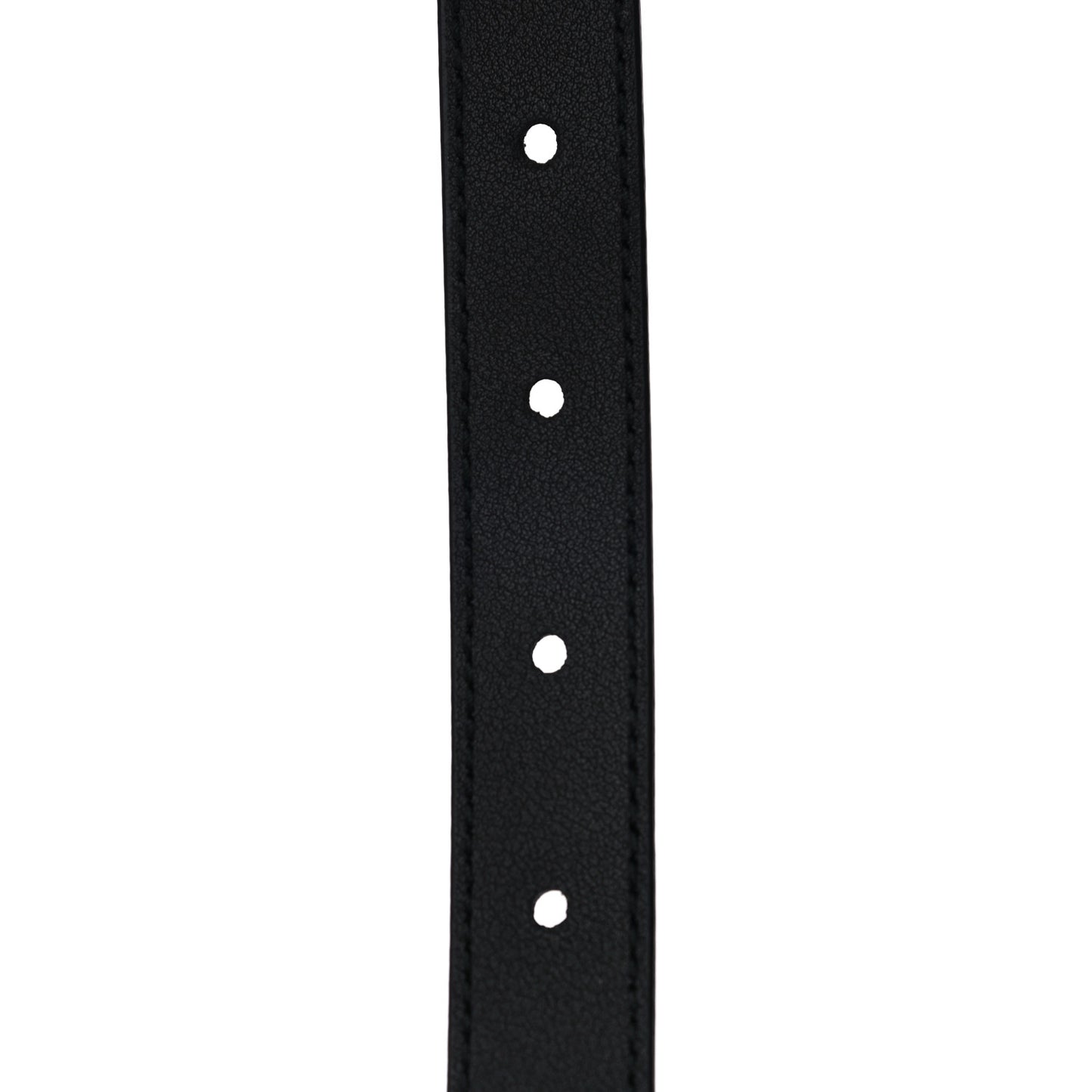 Calfskin Pearl Double G 20mm Belt 65 26 Black Cream
