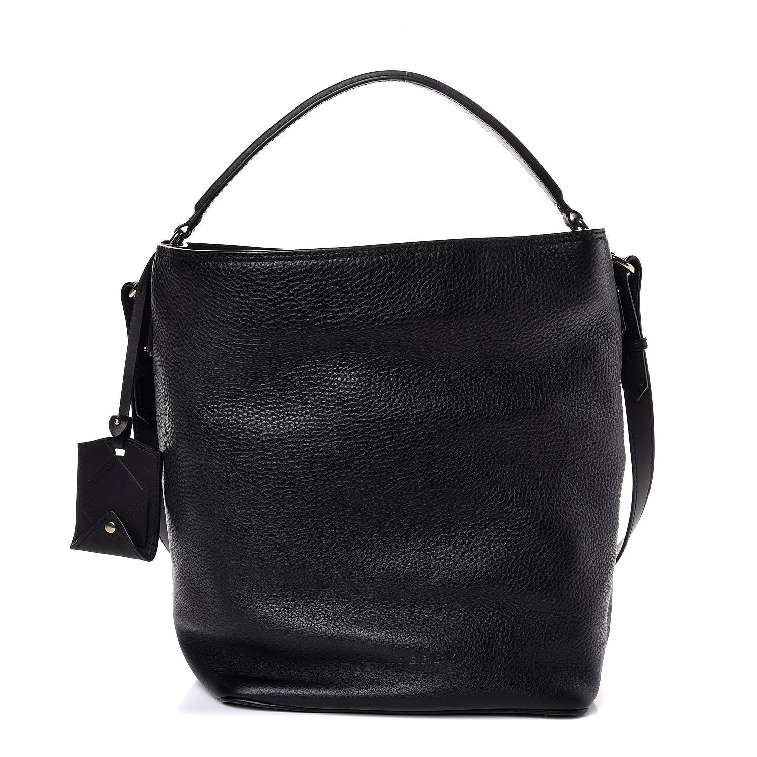 Burberry Grainy Calf Bucket Shoulder Bag Black 1 of 8