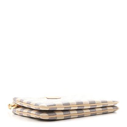Louis Vuitton Damier Azur Double Zip Pochette 4 of 10