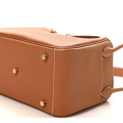 Hermes Taurillon Clemence Lindy 26 Gold 10 of 11