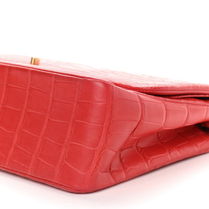 Chanel Alligator Jumbo Double Flap Red 10 of 11