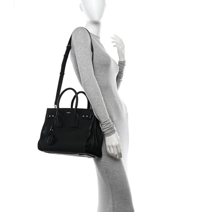 Saint Laurent Grained Calfskin Small Supple Sac De Jour Black 2 of 11
