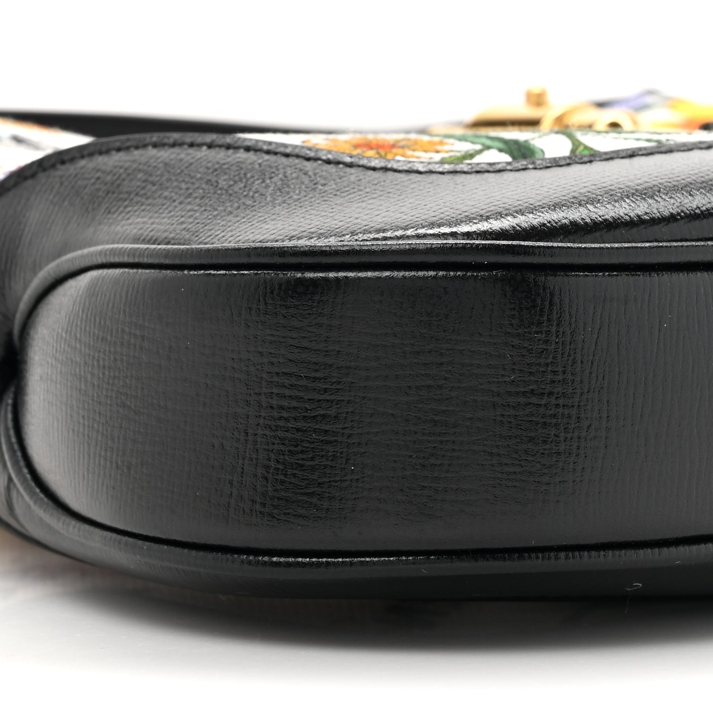 X BALENCIAGA Canvas Boarded Pluton Calfskin Flora Logo Print Small Jackie 1961 Hobo White Multicolor Black