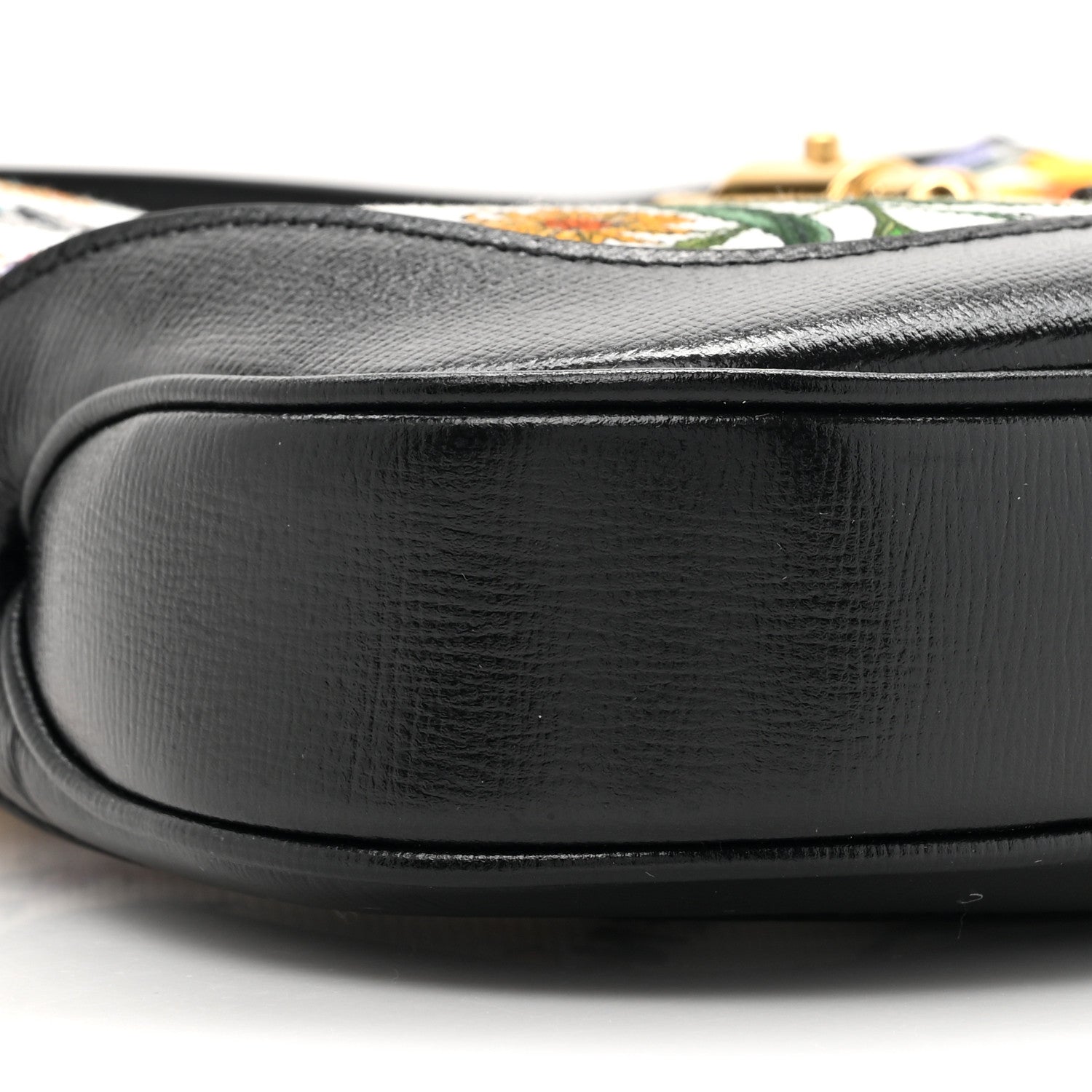 Gucci X BALENCIAGA Canvas Boarded Pluton Calfskin Flora Logo Print Small Jackie 1961 Hobo White Multicolor Black 10 of 10