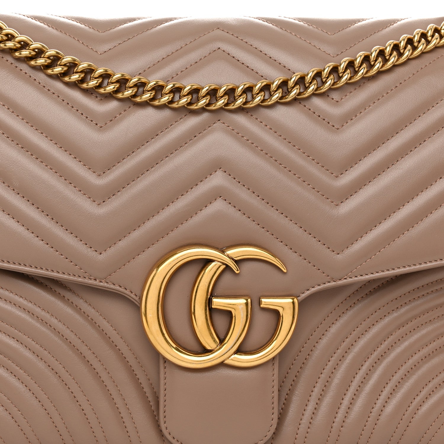 Gucci Calfskin Matelasse Large GG Marmont Shoulder Bag Porcelain Rose 8 of 10
