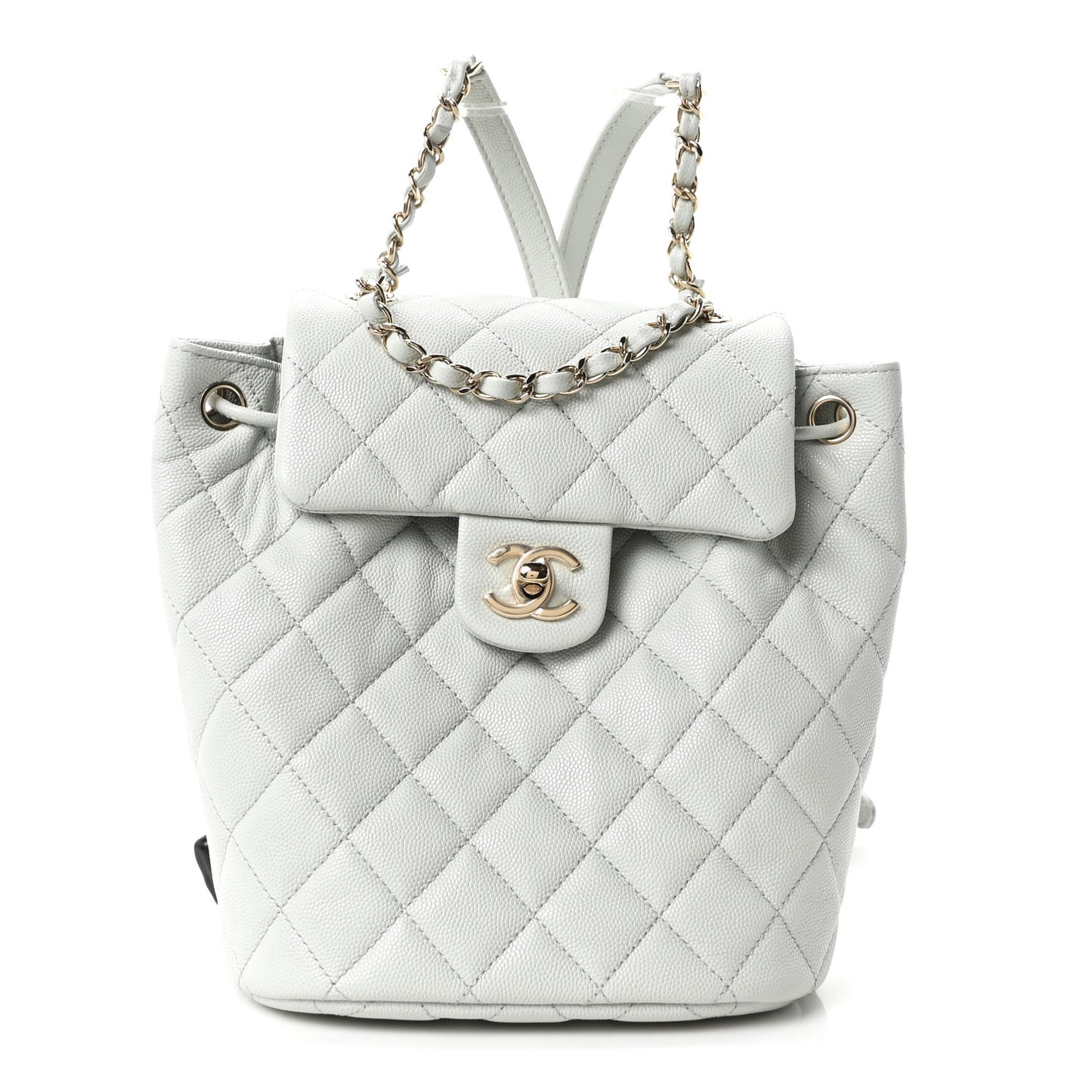 Caviar Quilted Mini Urban Spirit Backpack Light Blue