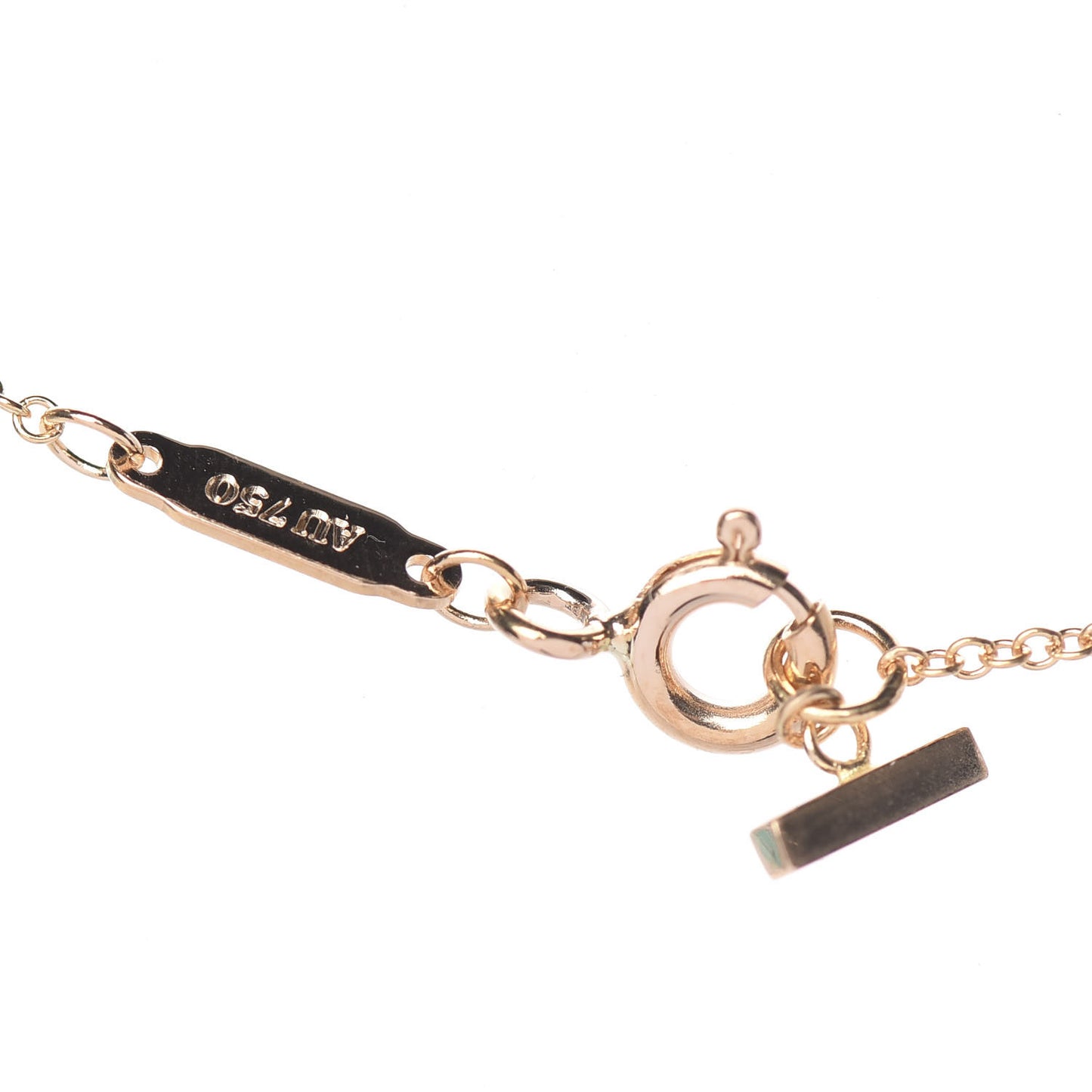18K Rose Gold Large T Smile Pendant Necklace