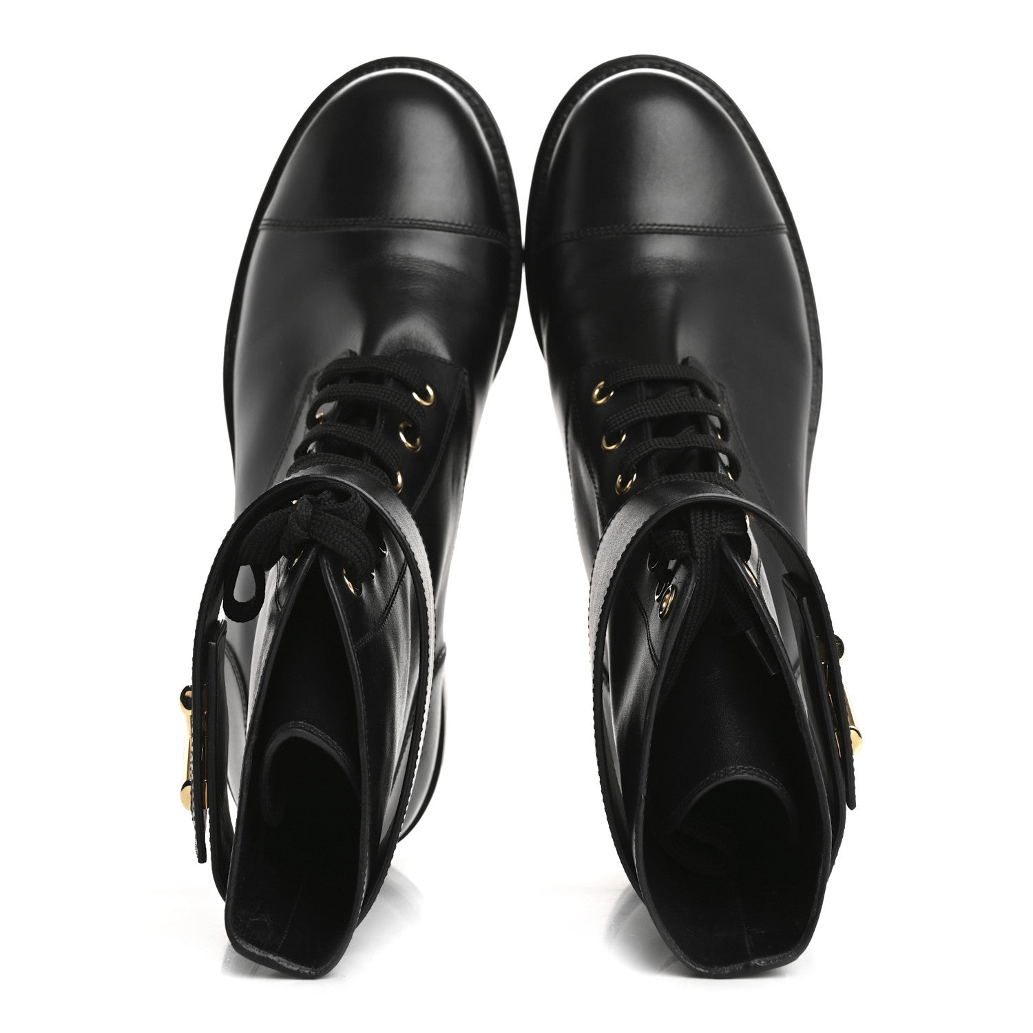 Louis Vuitton Calfskin Wonderland Ranger Boots 39 Black 2 of 11