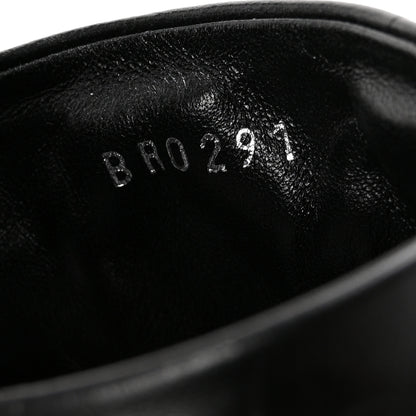 Louis Vuitton Lambskin Embossed Monogram Revival High Heel Mules 38 Black 9 of 12