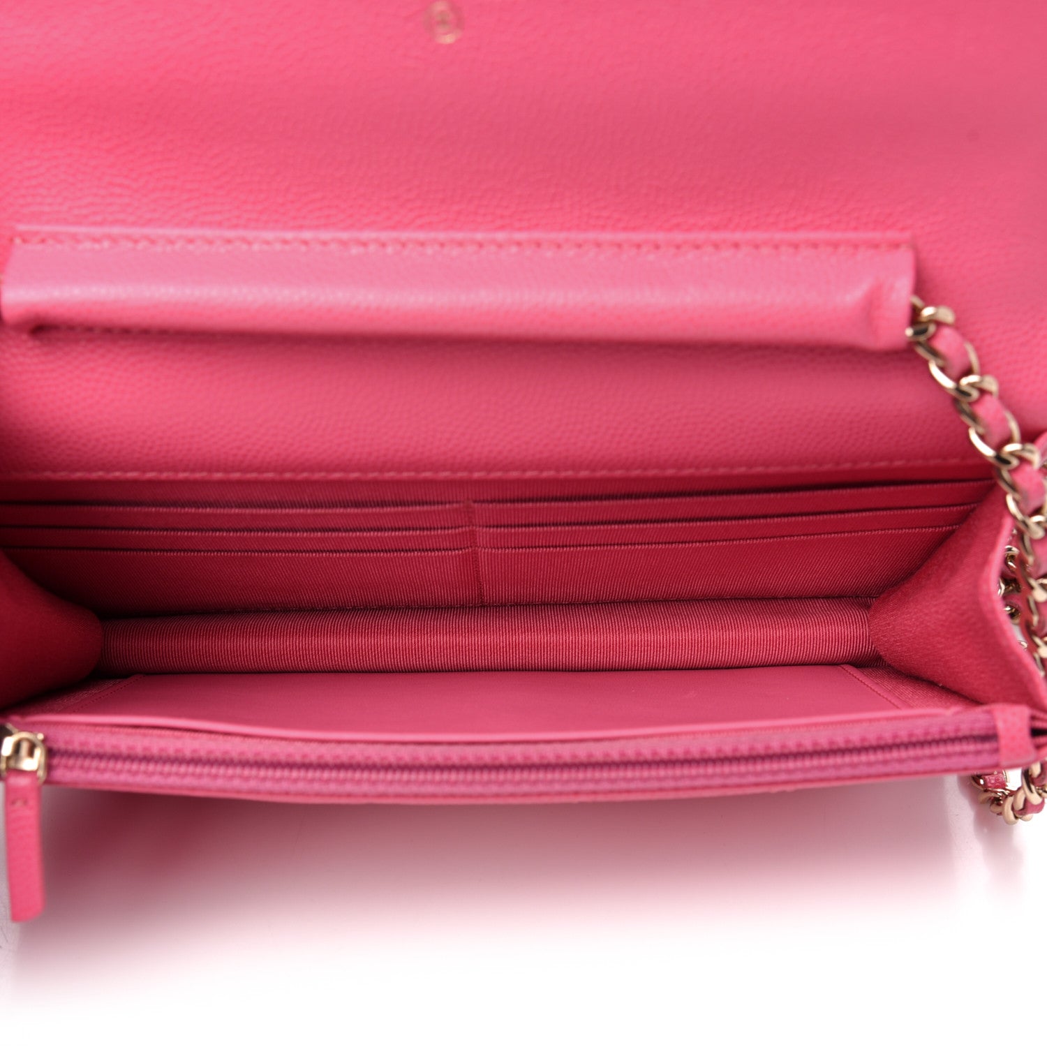 Chanel Caviar Quilted Wallet on Chain WOC Pink 5 of 12