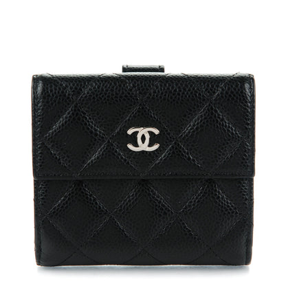 Chanel Caviar Quilted Compact French Flap Wallet Black 1 of 8