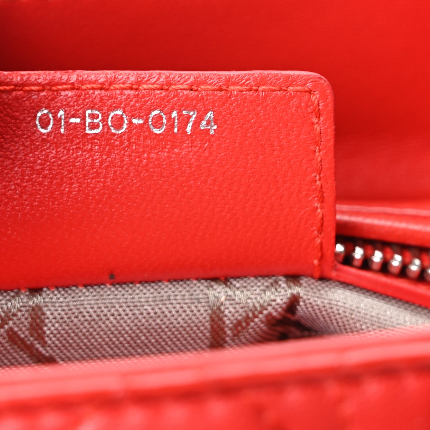 Christian Dior Lambskin Cannage Medium Lady Dior Red 7 of 10